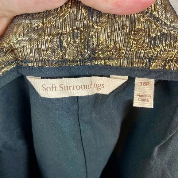 Soft Surroundings Gold Patterned Pants - Picture 10 of 16